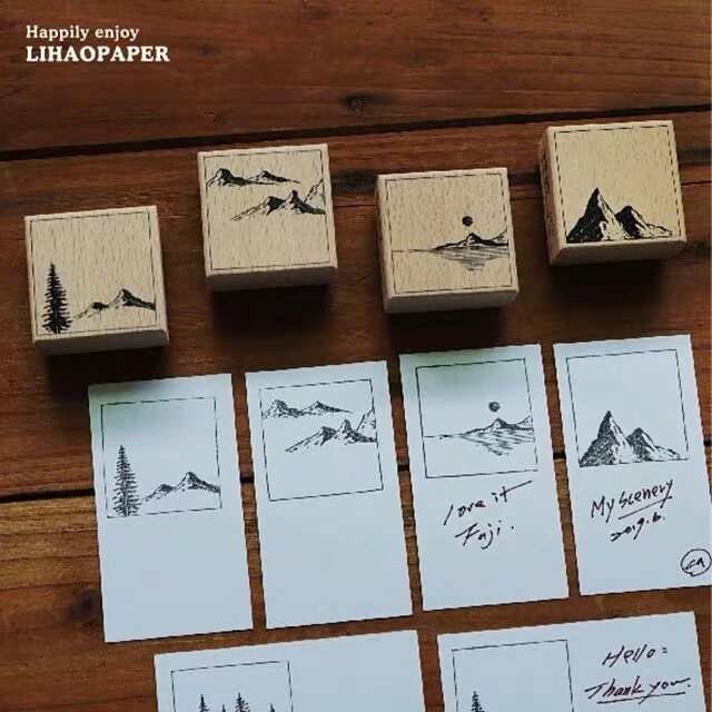 Spot New Taiwan Lihaopaper My Landscape Wood Seal Forest Border Handbill Gift Box