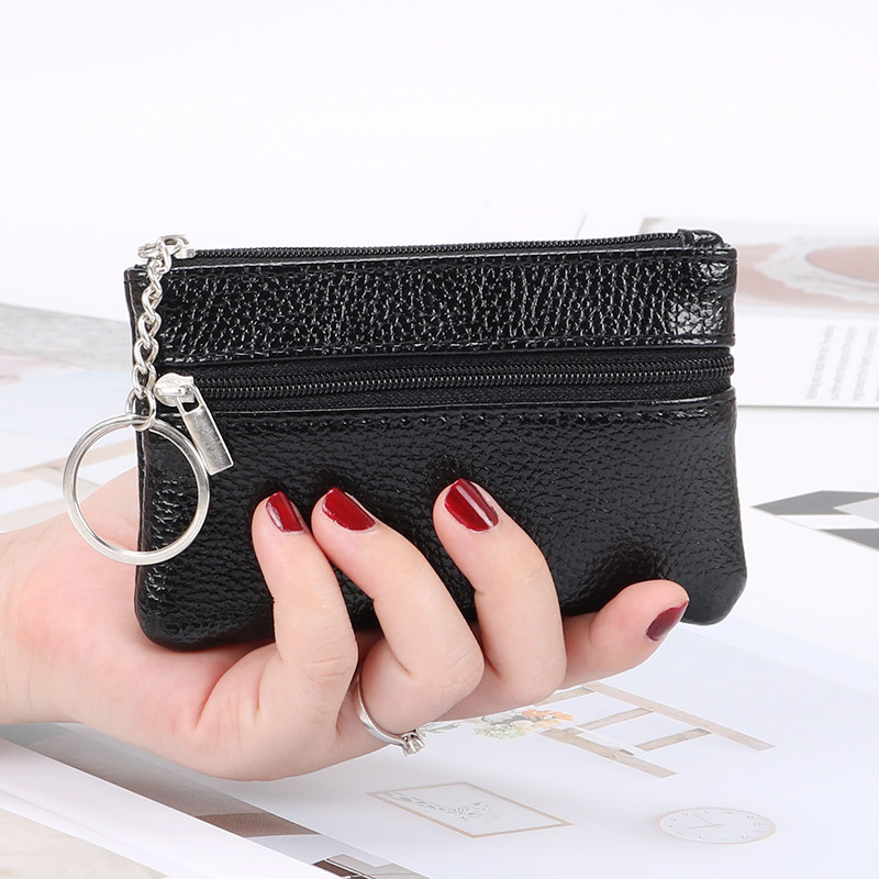 Soft leather zero wallet woman mini Korean version zero wallet woman casual small bag short hand bag key bag coin card bag woman