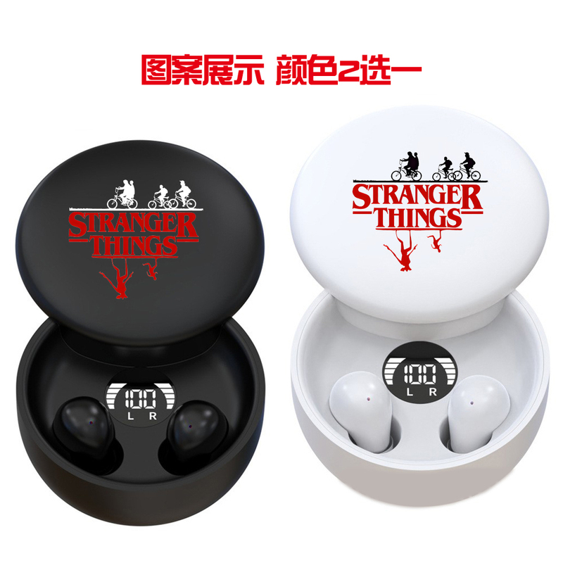 Stranger Things Merchandise Headphones: Hellfire, Flower, and Demogorgon Bluetooth Earbuds Stranger Things Merchandise Headphones: Hellfire, Flower, and Demogorgon Bluetooth Earbuds