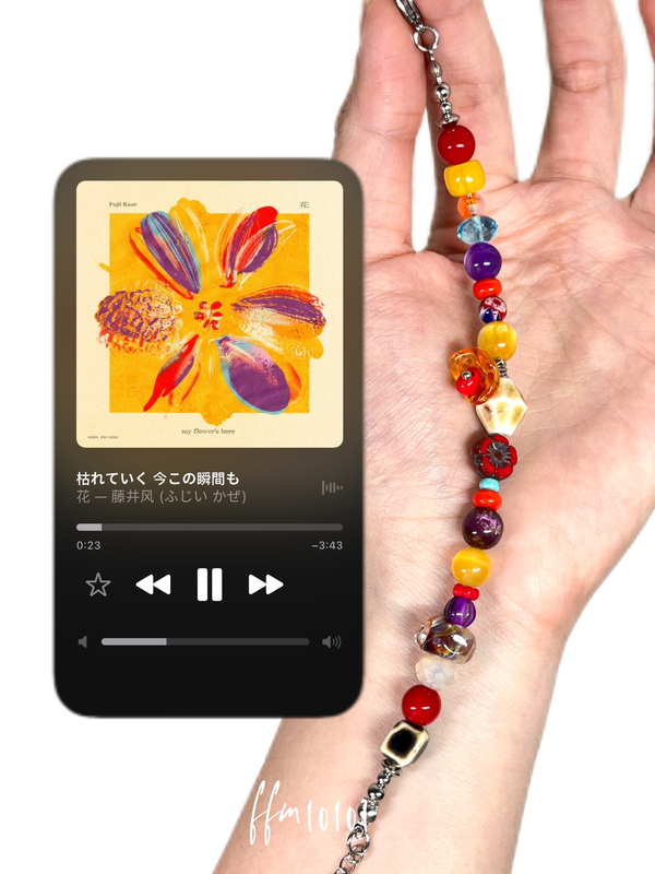 Fujii Feng｜Flower Impression Bracelet Future Radio Ffm Original Orange Rich Atmosphere Beaded Niche Gift