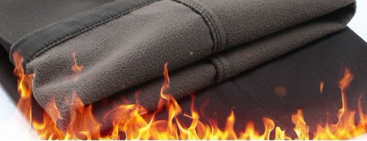 Quần áo mùa đông cộng với quần nhung dày thường mặc quần cotton nam vừa và già gấp đôi eo cao cộng với phân bón để tăng quần mùa đông cho bố quần ngắn