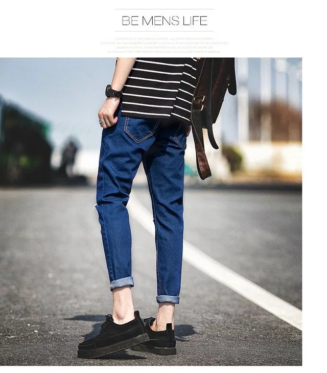 Jeans pour jeunesse pieds Slim pour été - Ref 1467998 Image 8
