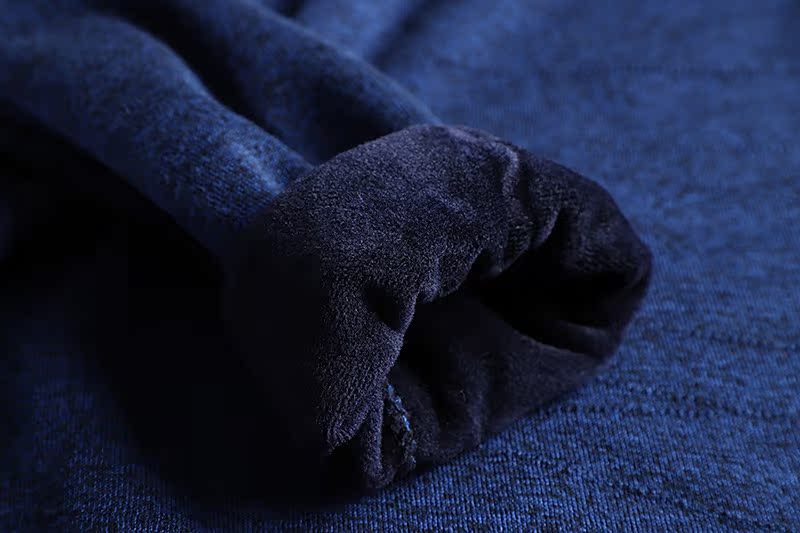 Áo len nam cổ tròn và nhung Áo thun chui đầu cộng với áo len nhung cổ thuyền - Kéo qua quần jogger nam