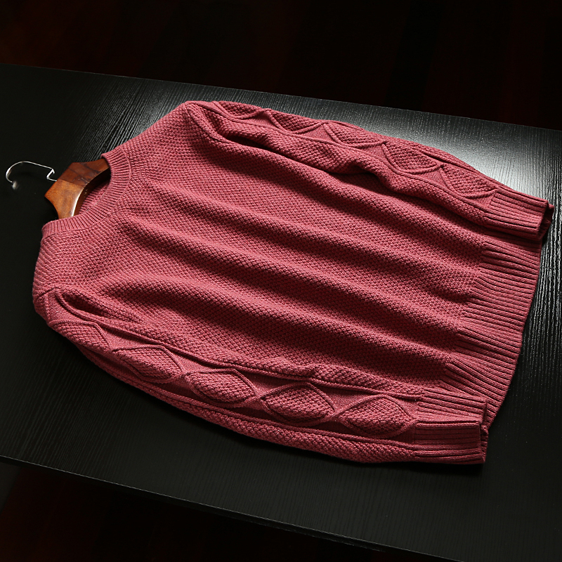 Vải là cotton chủ chốt cộng với áo len nam cashmere áo len nam cổ tròn dài áo nam hàng hiệu