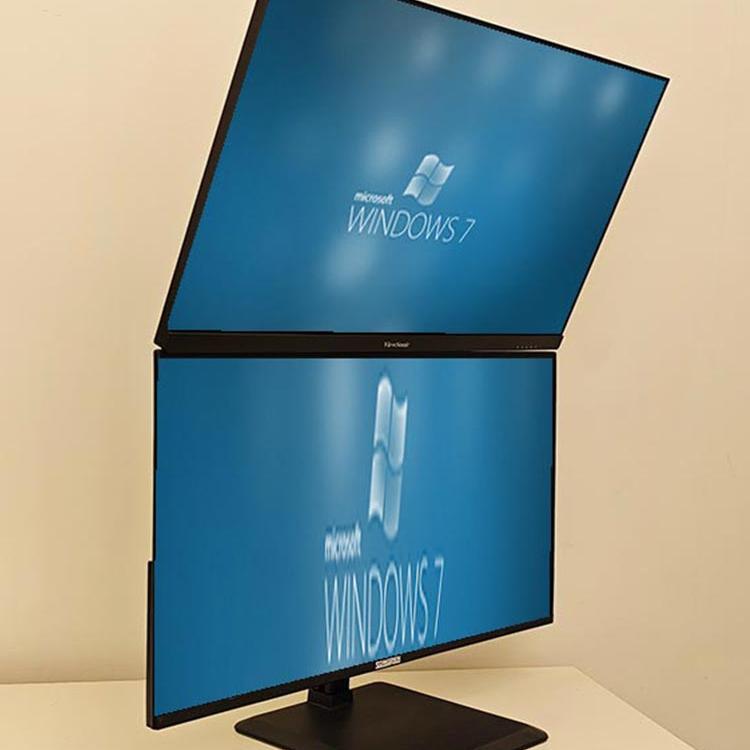 Monitor Stand with Dual Screens, Desktop Dual Computer Dual Display Stand, Desktop Base for Multiple Screens, Adjustable Height Stand