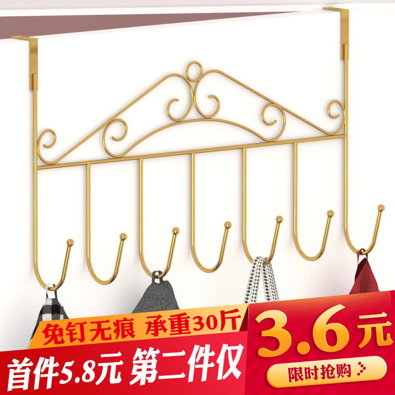 Door rear hanger free from punching on wall hanging hanger bedroom door hanging rack wall-mounted shelve clothes hookup hook