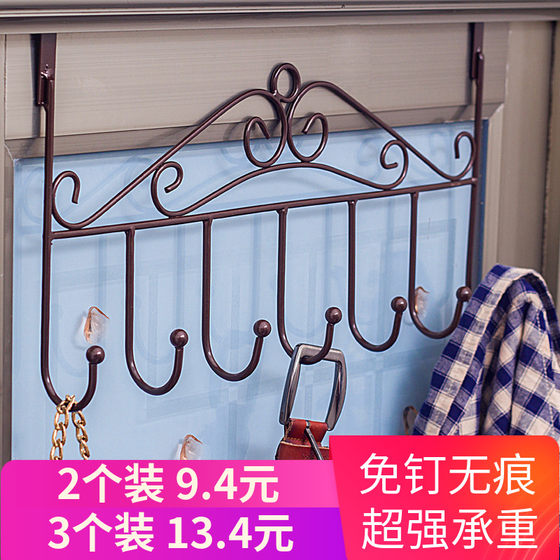 Hook behind the door, nail-free door hanger, towel rack, door-back storage rack, traceless coat rack, wall-mounted clothes rack