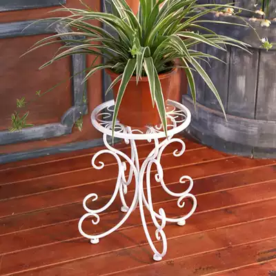 Large single sink wrought iron flower stand multi-layer gold Greganglan floor pot stand indoor and outdoor European living room balcony flower shelf