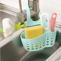 Creative kitchen utensils sink drain hanging bag small shelf sponge pool storage supplies hanging basket drain rack