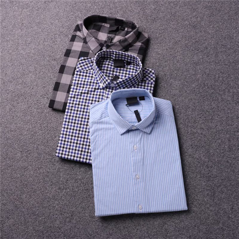 Hàng rẻ và tốt! Mùa thu mới nam cotton sọc kẻ sọc giản dị áo sơ mi dài tay trắng áo sơ mi khoác ngoài