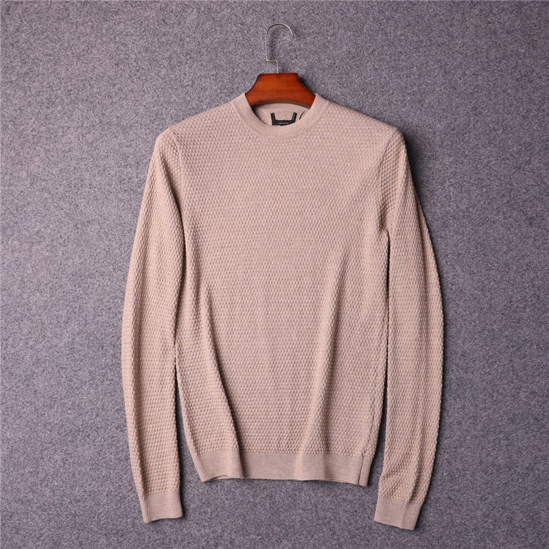 Ngông cuồng! 50% lụa + 10% cashmere + 40% cotton mùa thu và mùa đông nam giản dị áo len cổ tròn blazer nam