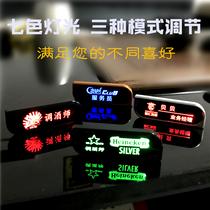 Aluminum alloy colorful LED badge custom bar ktv number plate electronic light-emitting driver card custom logo