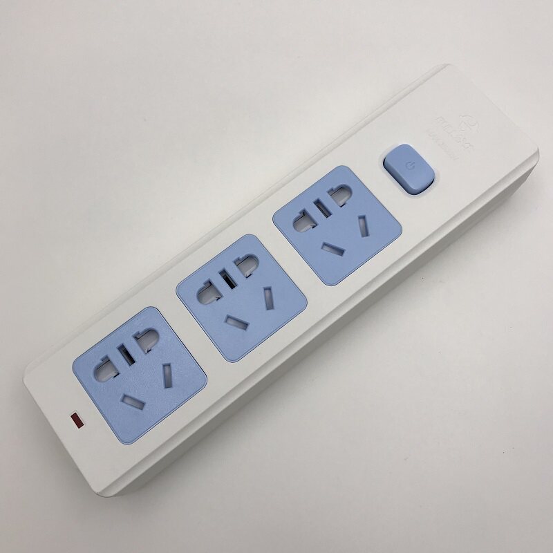 Bull without wire plug board Extension cable Extension cable socket plug row GN-413K three-position 3-position with switch wireless