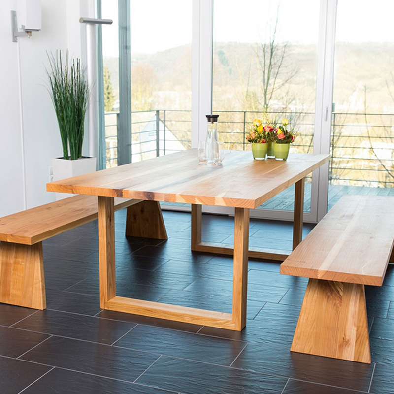 Nordic solid wood dining table home small apartment dining table and chair combination rectangular dining table simple dining table dining table