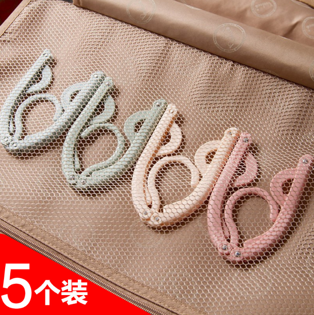 Folding clothes hanger travel portable clothes hanger multifunctional drying clothes rack plastic hanging clothes hanger travel on business trip