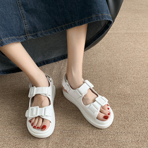 Summer sandals women 2021 new students Han version 100 lap ulzzang thick bottom Roman original juku flat bottom