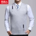 Áo vest nam trung thu mùa đông và nam áo len trung niên Dệt kim Vest