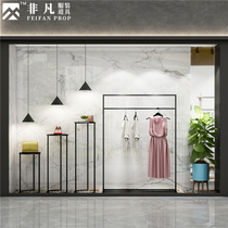 Clothing store window display rack floor type storage display shoe bag rack combination running water table hanging clothes middle island rack