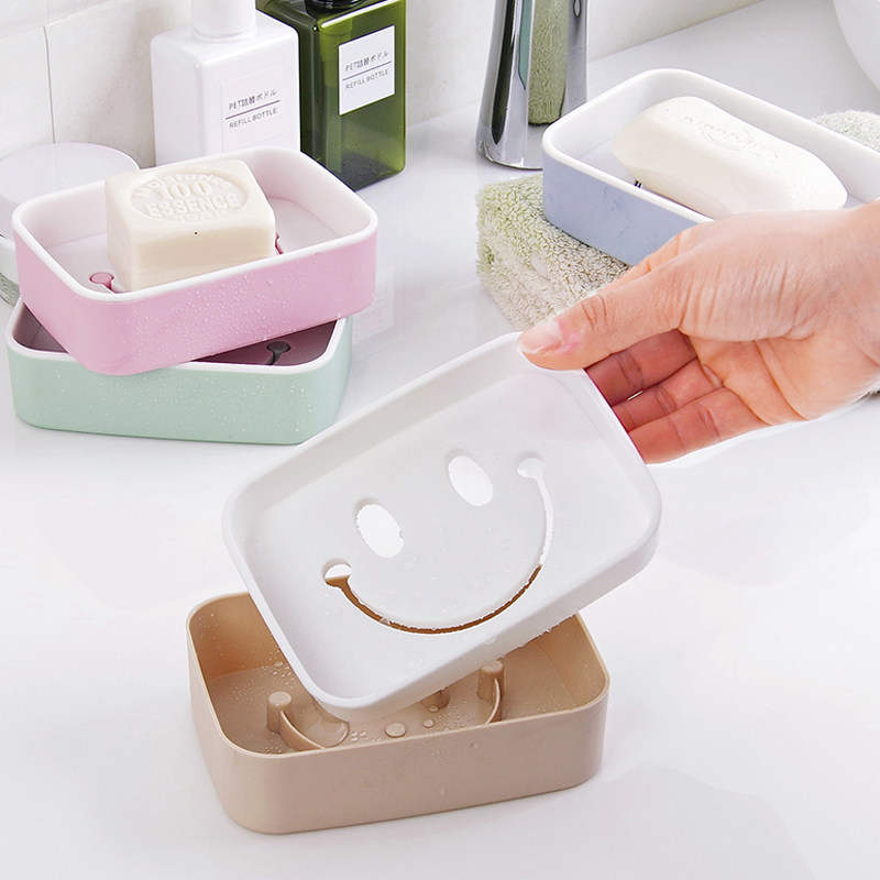 No Mark Drain Soap Case Creative Suction Cup Wall-mounted Bathroom Soap Rack Free of perforated dressing room Soap shelf