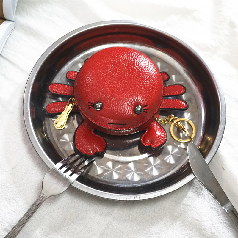 2021 New Korean Version Cute Cartoon Zero Wallet Small Crab Woman Bag Pendant Fashion Key Button Mini Bag Bag