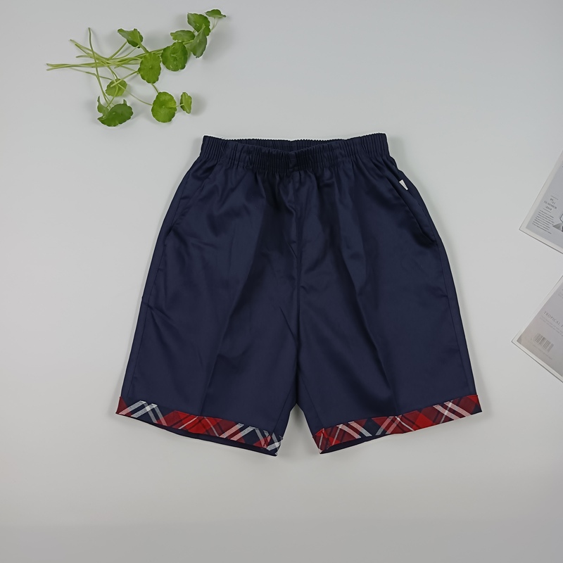School Uniform Plaid Edge Shorts for Primary and Secondary School Students Summer Plaid Edge Shorts Junior High School and High School Uniform Shorts Universal Nationwide