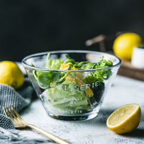 French glass bowl minimalist for home fruit Vegetable Salad Bowl ice cream Ice Bowl Soup Bowl Ice Sand Bowl Sweet Bowl
