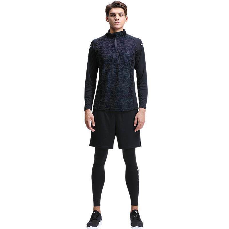 Leevy force is a running tracksuit long sleeve head upright collar sports shirt length pants men's sports suit G55009