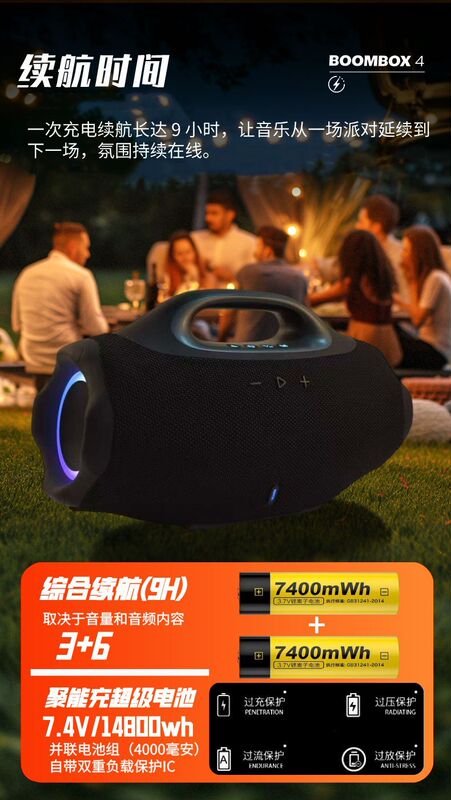 Huaqiangbei Audio Boombox4 Music 4Th Generation Wireless Portable Waterproof Outdoor Bluetooth Speaker