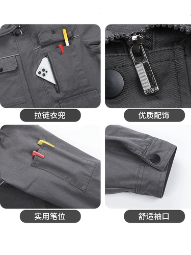 Осенний хлопковый износостойкий комбинезон, увеличенная толщина, защита от ожогов