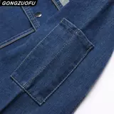 Осенний джинсовый износостойкий комбинезон, увеличенная толщина, защита от ожогов