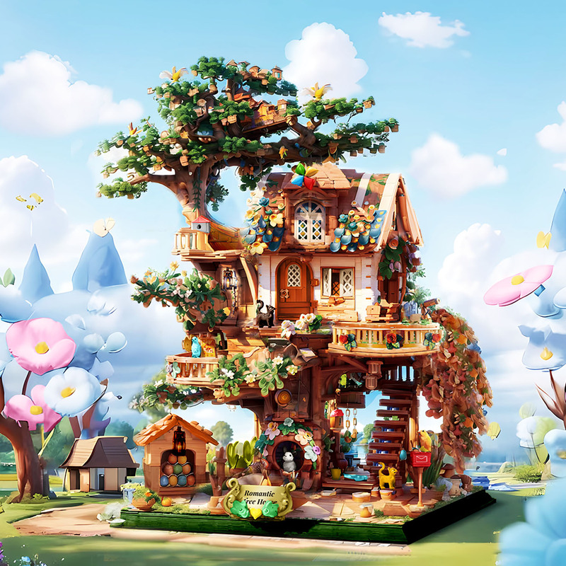 New House, Villa, Tree House, Building Blocks, Street View Building Series, Adult Version, Educational Assembly Toys for Boys and Girls, Gifts New House, Villa, Tree House, Building Blocks, Street View Building Series, Adult Version, Educational Assembly Toys for Boys and Girls, Gifts