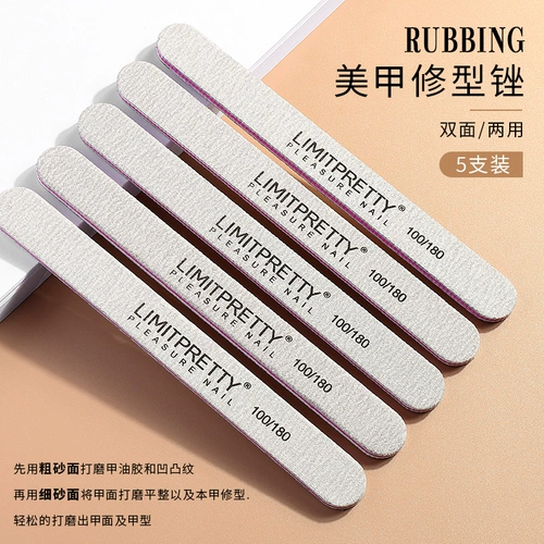 Поролоновый комплект для маникюра для ногтей, двусторонний ткань для полировки