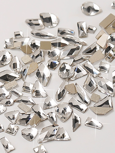 Смешанное ювелирное украшение, популярно в интернете, плоское основание, новая коллекция, закрепление камней на ногте с помощью нагрева, 100 шт