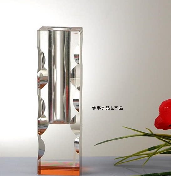Crystal Vase Factory Direct Sale Small Size Personalized Bedroom Living Room Desktop Chinese Style Large Size Simple Business Gift Team Gift