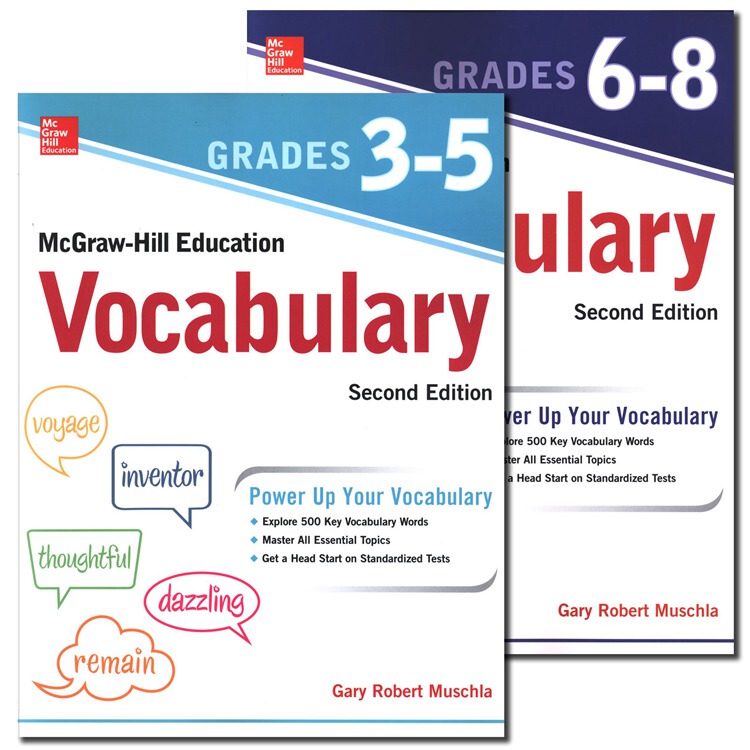 In-Stock English Original Edition Mcgraw-Hill Education Vocabulary Grades 3-5, 6-8, Second Edition