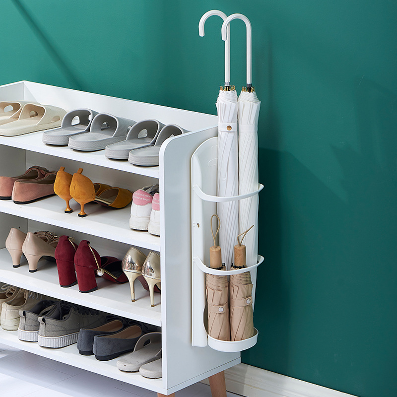 Household umbrella stand Door umbrella storage Wall-mounted umbrella artifact drain storage rack Suction wall storage layer shelf
