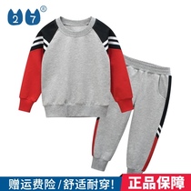 27kids brand Cotton childrens clothing autumn two-piece Korean childrens suit boys clothes sports leisure autumn