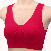 Large size middle-aged and elderly bra middle-aged non-steel ring mother underwear vest bra no Trace Sports Summer