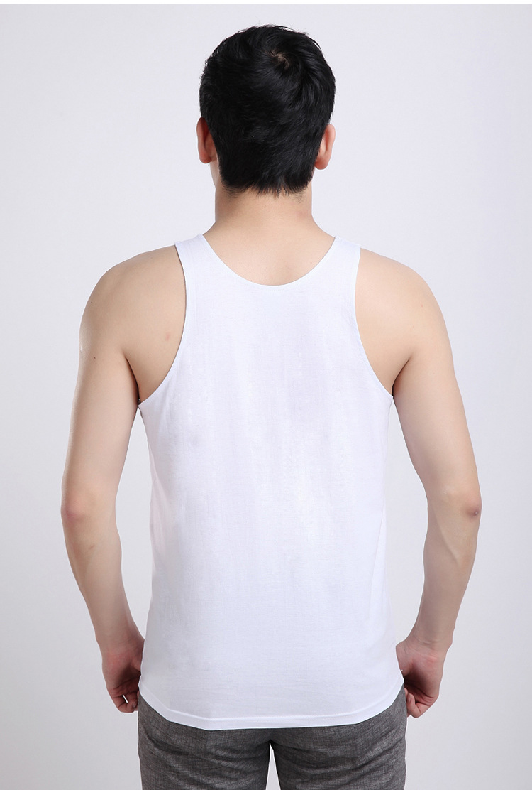 Áo blouse cũ trung niên vest nam cha đồ ​​cotton cũ mùa hè áo thun mỏng tay ngắn - Áo vest áo ngực 3 dây