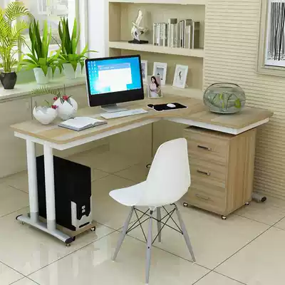 Steel and wood corner table corner desk desk desk desktop home simple modern computer desk