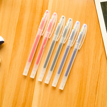True color 0221B office business gel pen 0 5mm half needle tube transparent rod water pen signature pen