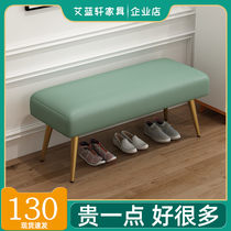 Shoe stool at home door creative bedside tail stool clothing store fitting room stool bench bench bench bench light luxury