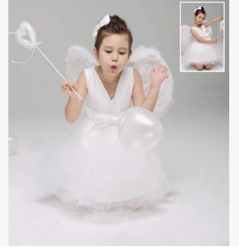 Thiên thần nhỏ của trẻ em Hiển thị Hoa Cô gái Váy Thiên thần Cánh Trang phục Tutu Cô gái Váy Hàn Quốc Trang phục Váy chân váy trẻ em 11 tuổi