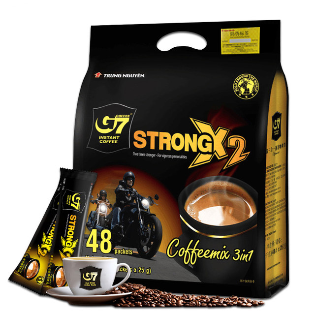 G7 Authorized Store Vietnam Original Trung Nguyen Instant Coffee Powder 3-in-1 Strong Flavor 1200g Extra Strong 48 Sticks*2
