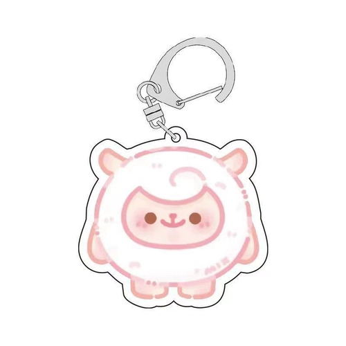 Зимний мультяшный брелок, акриловое украшение на сумку