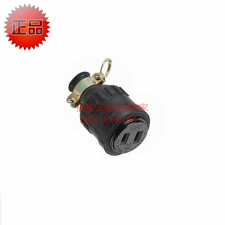 Taiwan-made waterproof Japanese-style two-hole two-pole socket 15A 125V 2P