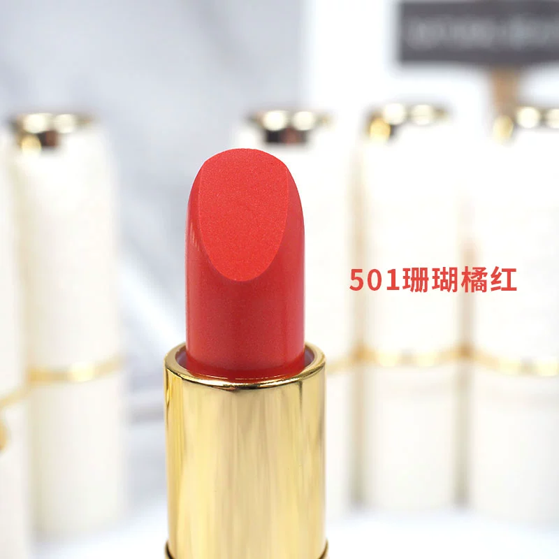 Nhật Bản CEZANNE Qian Shi Li Bai Fat Zi White Tube Son môi 402 Run Color Nude Color Bean Paste Lipstick Limited Mới 407 - Son môi