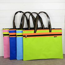 Large capacity A3 tote document bag Waterproof canvas document bag Information bag 8 open drawings large zipper bag