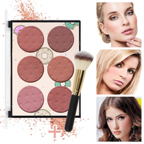 Pearlized Matt Matte Rouge Six Color Blush Pan High Light Shadow Repair Integrated Pan Multicolored Composition Natural Girl Explicit White Color