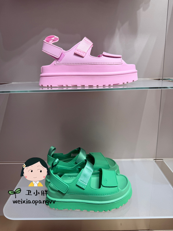 Ugg Official Store Direct Delivery 26 Spring/Summer Women's Comfortable and Stylish Gold Thick-Soled Open-Toe Velcro Sandals 1152685 Ugg Official Store Direct Delivery 26 Spring/Summer Women's Comfortable and Stylish Gold Thick-Soled Open-Toe Velcro Sandals 1152685